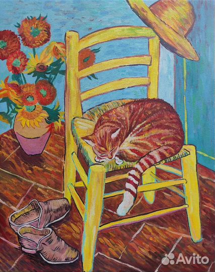 Картина в стиле Ван Гога с вашим питомцем