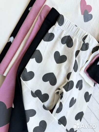 6в1 Комплекты для девочки: лонгсливы, лосины