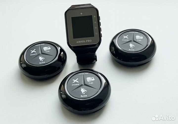 Кнопка вызова официанта и часы официанта Популяр