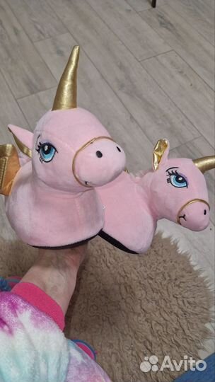 Домашние тапочки Единорожки