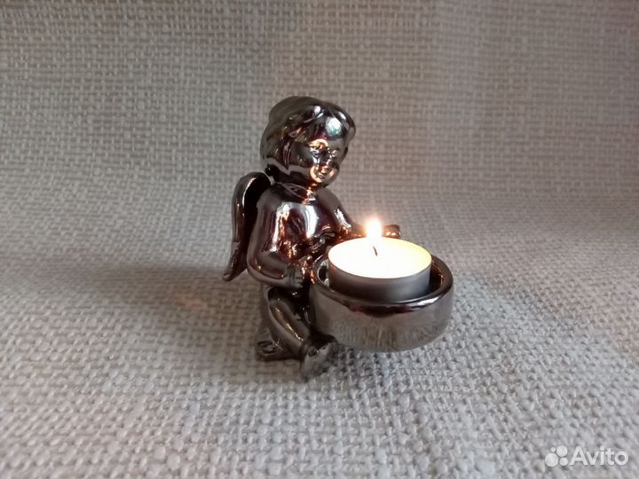 Статуэтка Подсвечник ангел керамика