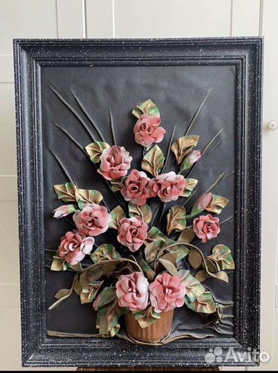 Картина из натуральной кожи