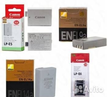 Аккумуляторы для фотоапаратов Canon/Nikon/Sony