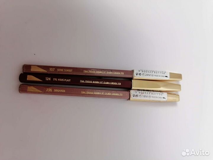 Карандаши для губ Loreal color riche, 107,124,236