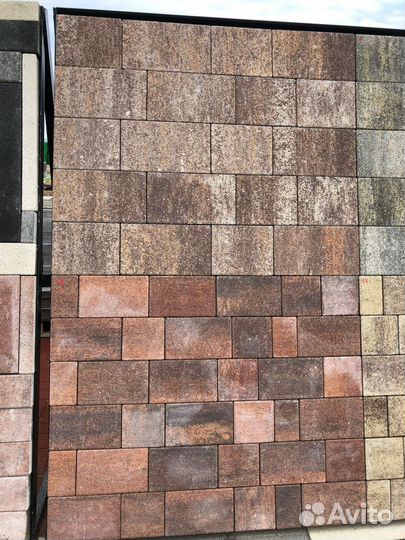 Тротуарная плитка Плацтоун цвет Клинкер