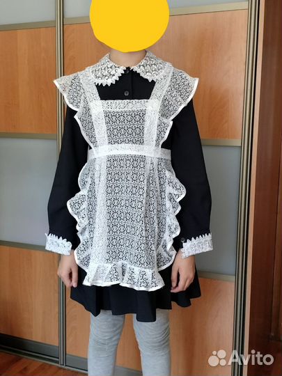 Школьная форма (фартук белый и черный)