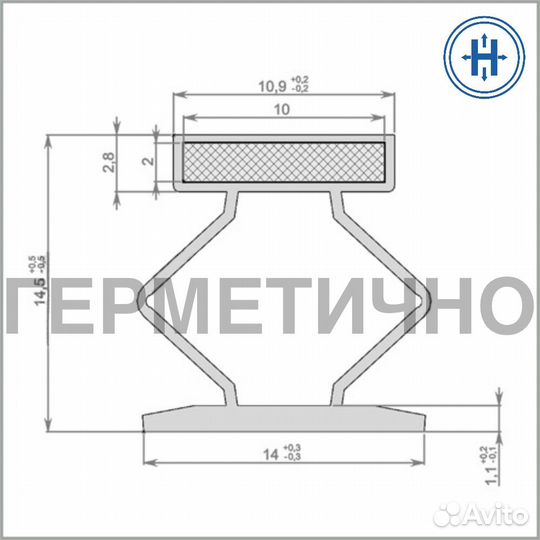 Уплотнитель для двери fortus