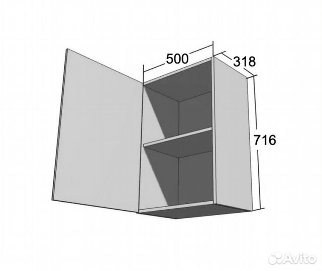 Шкафчик кухонный навесной новый белый
