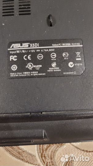 Ноутбук Asus X5DI, не работает экран