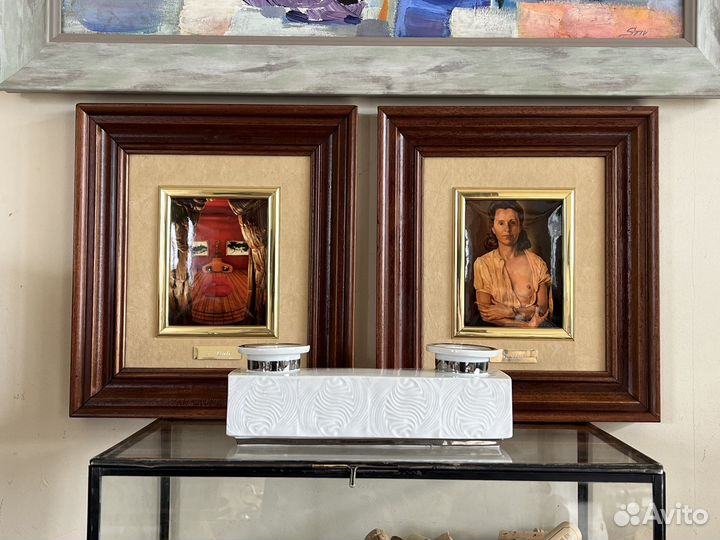 Картина Дали лак, подсвечник фарфор Wallendorf