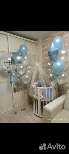 Детская кроватка с маятником круглая