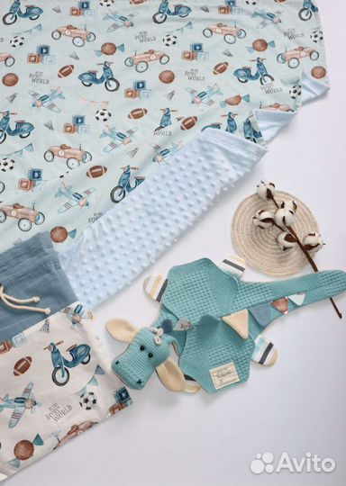 Плед детский. Хлопок + плюш. Комфортер