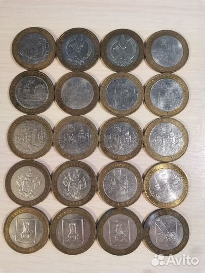 Продам 10 рублёвые монеты (биметалл)