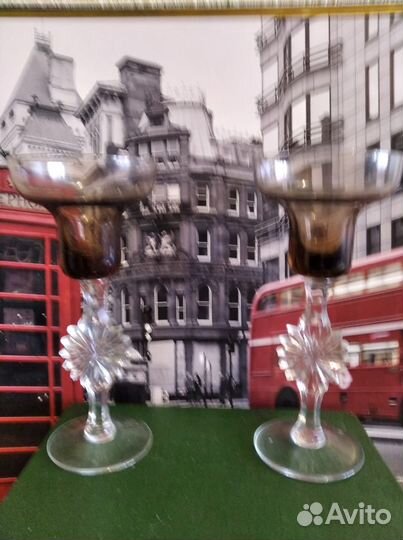 Подсвечник из цветного стекла СССР