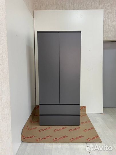 Шкаф серый, шариковые направялющие