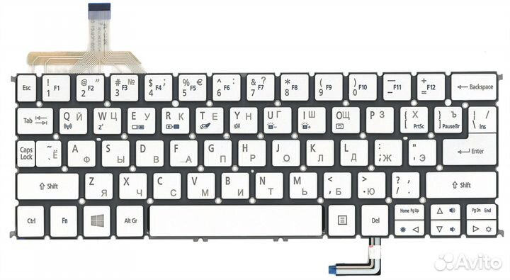 Клавиатура Acer Aspire S7-191 серебристая с подсве