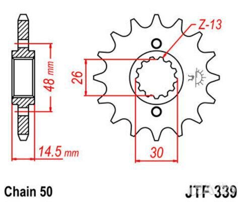 Звезда ведущая JTF339 18RB