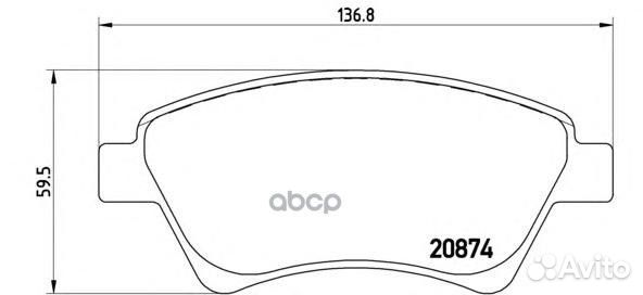 Колодки тормозные дисковые перед LCV P68034