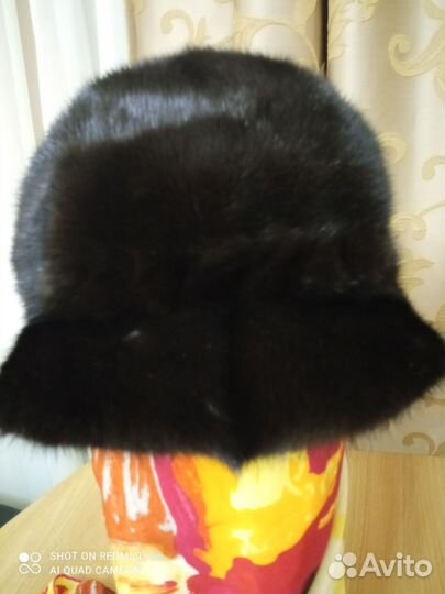 Шляпка панама женская из меха норки