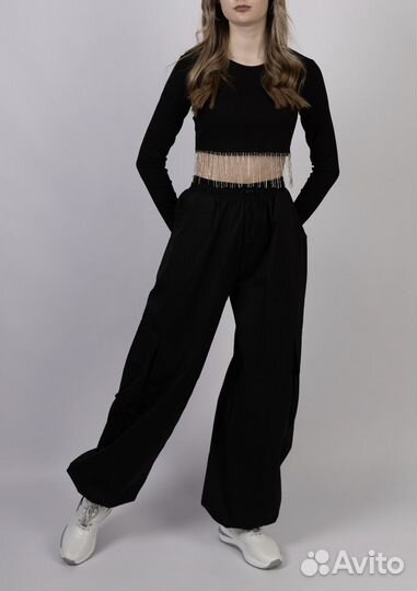 Штаны карго широкие