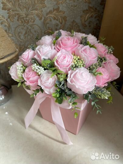 Букет роз из мыла 27 штук