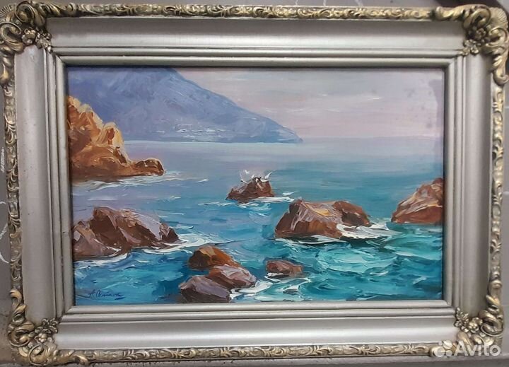 Картина маслом море