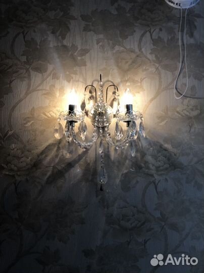 Чешские хрустальные бра 2 штуки