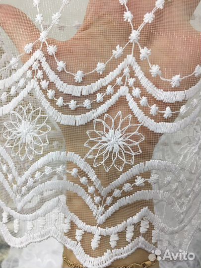 Тюль с вышивкой новая готовая