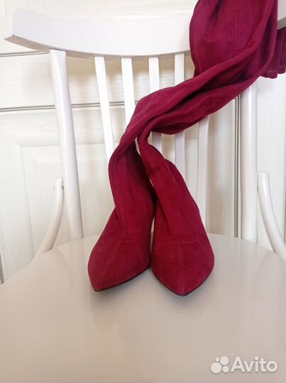 Сапоги ботфорты Zara