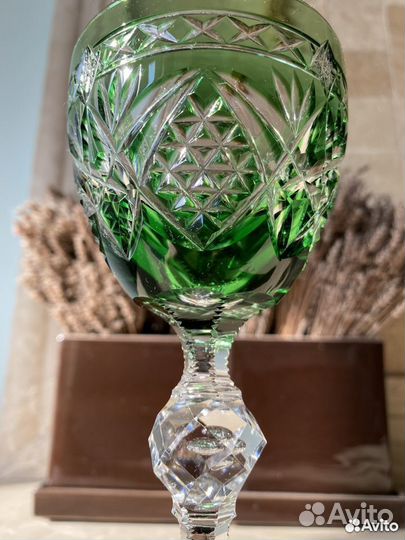 Val St Lambert цветной хрусталь фужер бокал