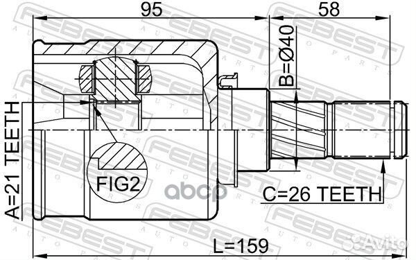 ШРУС внутренний 21x40x26 (nissan micra march K1