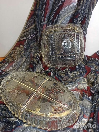 Хрустальное блюдо СССР
