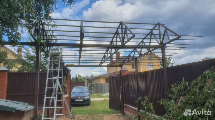 Навесы для автомобиля из металла