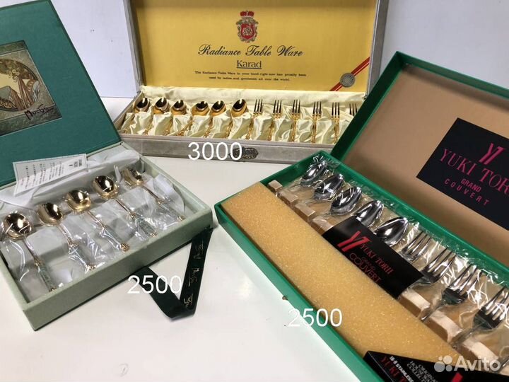 Вилки ножи ложки столовые приборы Япония много