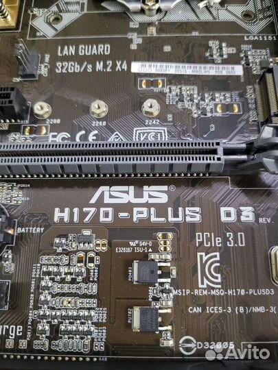 Материнская плата 1151 Asus H170-plus D3