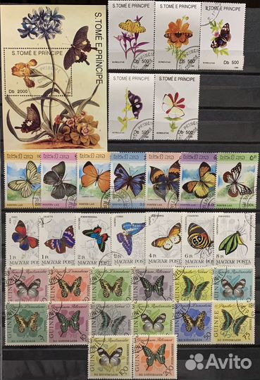 Почтовые марки Бабочки, Мотыльки