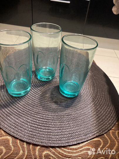 Стаканы Магдональдс - зеленое стекло