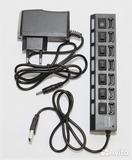 USB-концентратор 5bites HB27-203P, 7 разъемов