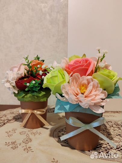 Букет из мыльных цветов