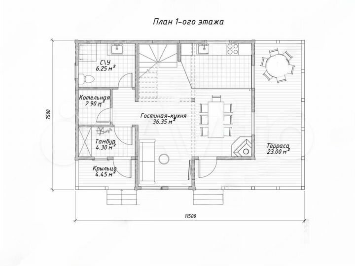 Дом 128,3 м² на участке 10,6 сот.