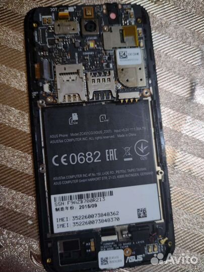 Сенсор тачскрин на Asus Zenfone zc451cg