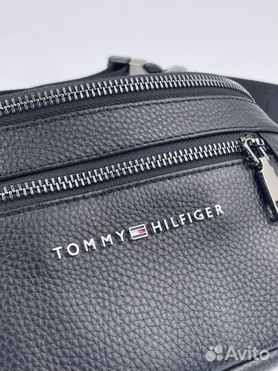 Поясная сумка мужская Tommy Hilfiger кожаная