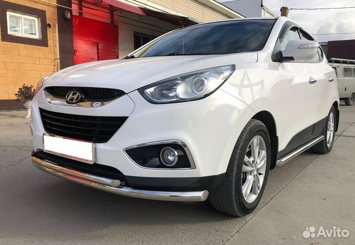 Защита переднего бампера Hyundai IX35 2010+ двойна