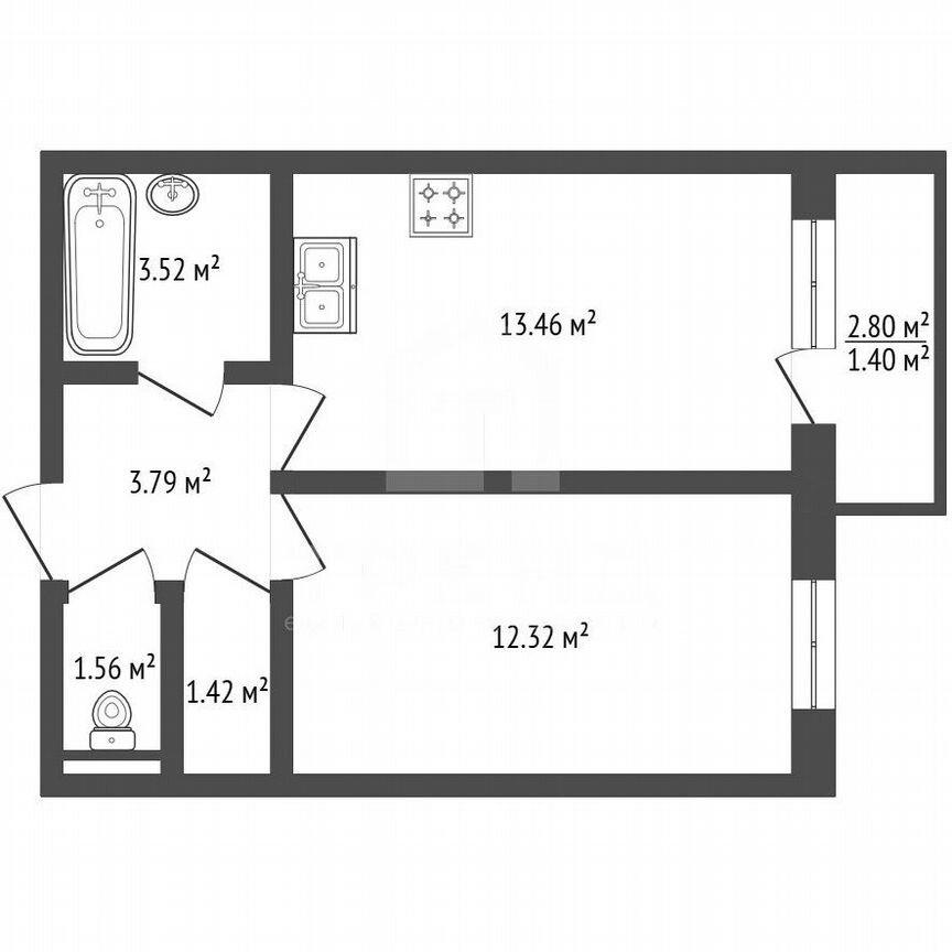 1-к. квартира, 37,5 м², 4/9 эт.