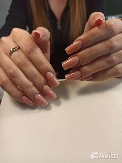 Маникюр с покрытием, наращивание