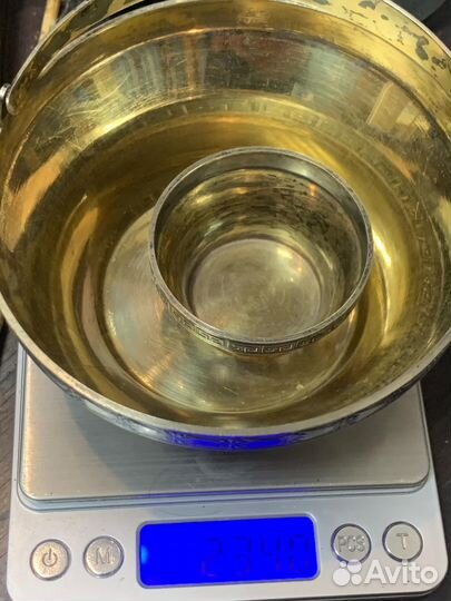 Серебро 916 проба СССР сахарница и солонка 234 гр