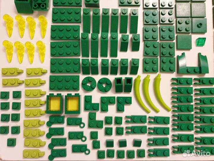 Lego technic лего детали зеленые поштучно
