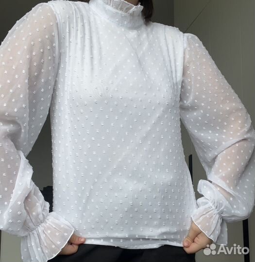 Блуза блузка женская белая школьная 42-44