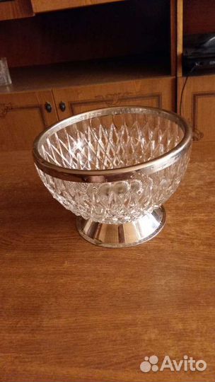 Хрустальная ваза для фруктов и конфет