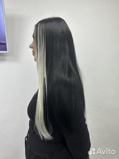 Наращивание цветных прядей